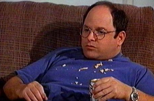 George Constanza eating chips Blank Meme Template