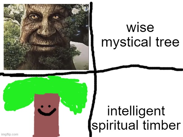 i know this meme is dead but no one said i couldn't | wise mystical tree; intelligent spiritual timber | image tagged in memes | made w/ Imgflip meme maker