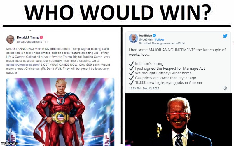 Cringey NFT rollout vs. Real Accomplishments: Who would win? | image tagged in memes,who would win | made w/ Imgflip meme maker