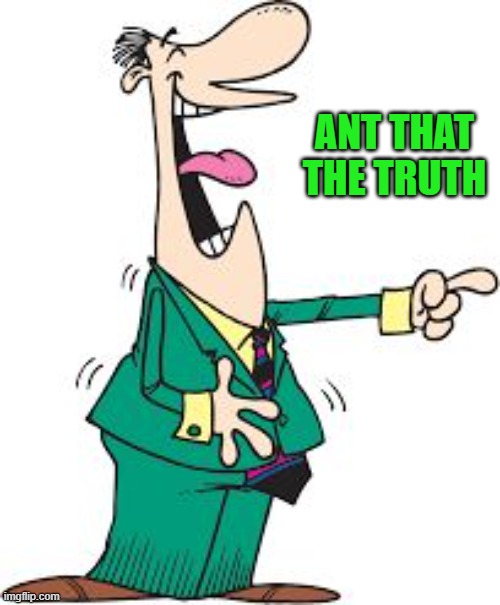 laughing | ANT THAT THE TRUTH | image tagged in laughing | made w/ Imgflip meme maker