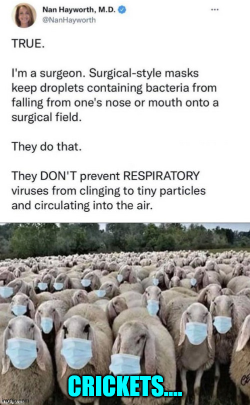 There's a reason why they're known as sheeple... | CRICKETS.... | image tagged in sign of the sheeple | made w/ Imgflip meme maker