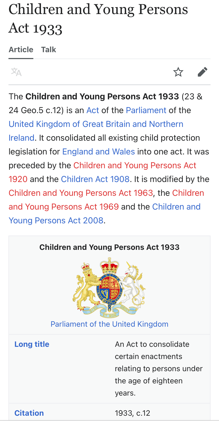 Children and Young Persons Act 1933 Blank Meme Template