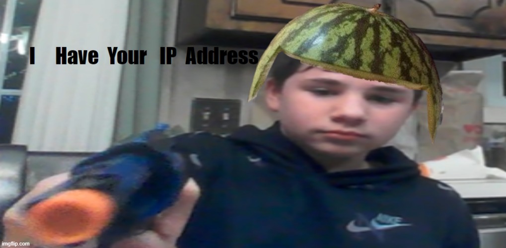 Little white water melon boy has your ip | image tagged in kids,watermelon | made w/ Imgflip meme maker