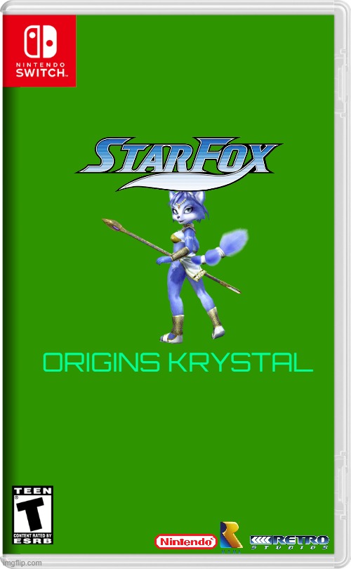 if starfox adventures had a prequel | ORIGINS KRYSTAL | image tagged in nintendo switch,starfox,prequel,fake,krystal,foxes | made w/ Imgflip meme maker