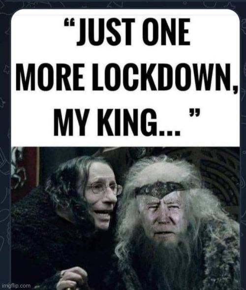 Just One More Lockdown My King | image tagged in lockdown,fauci,snake,oil,salesman | made w/ Imgflip meme maker
