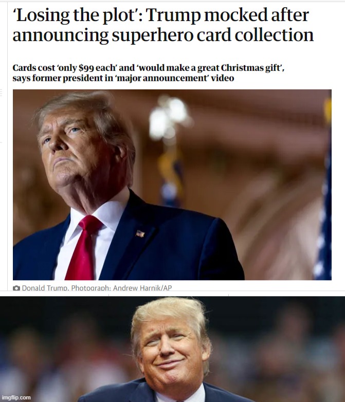 SUPERZERO | image tagged in embarrassing trump | made w/ Imgflip meme maker