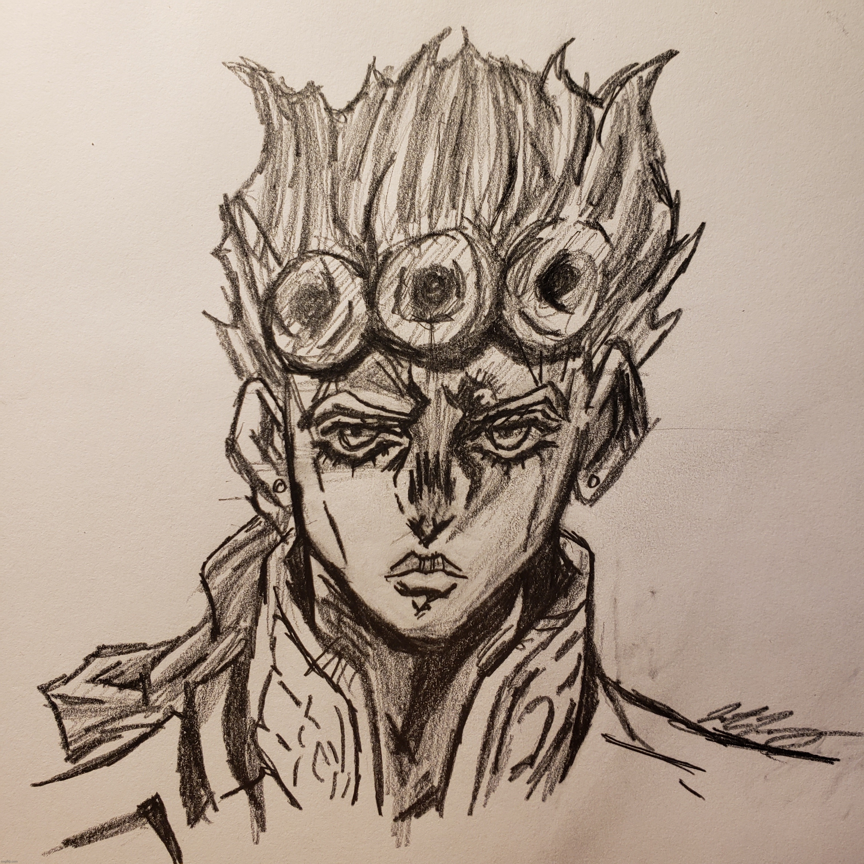 Giorno Giovanna Sketch | made w/ Imgflip meme maker