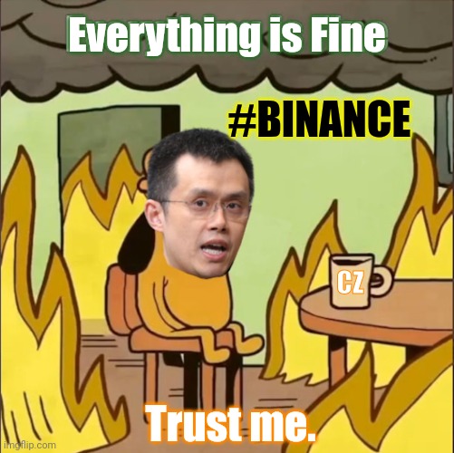 AUDIT? Binance is NOT the Next FTX. Do I look like SBF? NO AFRO. Besides, Audits are #OVERRATED | Everything is Fine; #BINANCE; CZ; Trust me. | image tagged in cryptocurrency,this is fine,collapse,dominoes,ripple,the great awakening | made w/ Imgflip meme maker