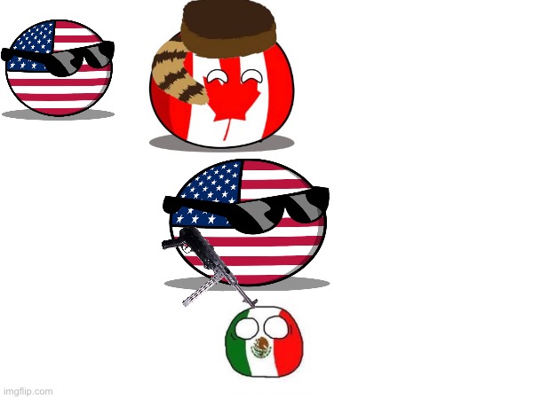 Mexico stay back | image tagged in countryballs | made w/ Imgflip meme maker