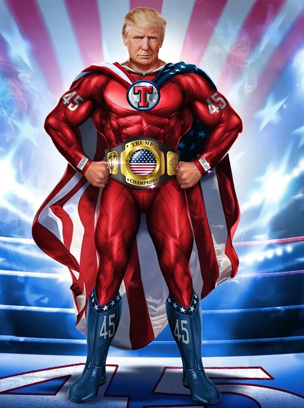 Trump NFT superhero Blank Meme Template