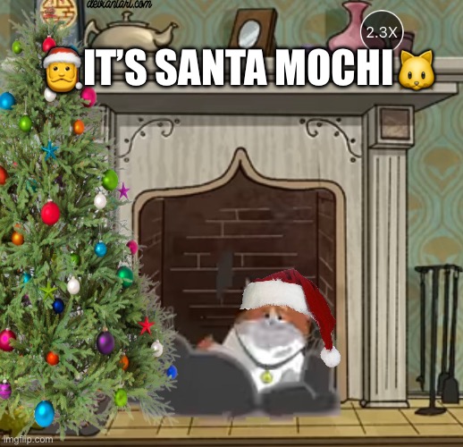 ?Santa Mochi? | 🎅IT’S SANTA MOCHI🐱 | image tagged in cats,cartoon cat,christmas,big hero 6,mochi the cat,merry christmas | made w/ Imgflip meme maker
