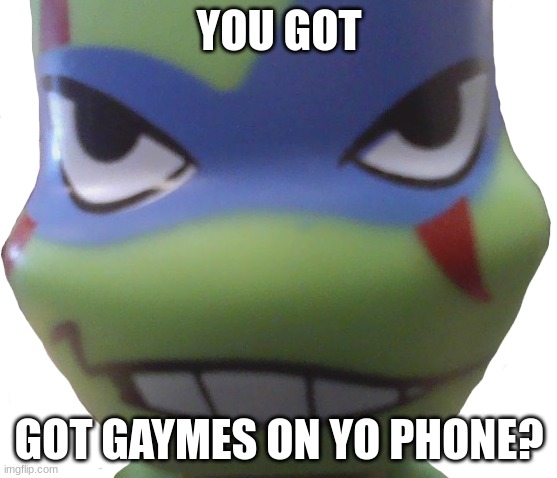 i also got donnie today :D | YOU GOT; GOT GAYMES ON YO PHONE? | image tagged in tmnt,you got games on your phone,never gonna give you up,never gonna let you down,never gonna run around,and desert you | made w/ Imgflip meme maker