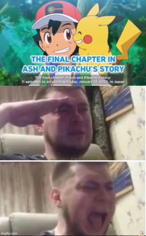 F | image tagged in crying salute | made w/ Imgflip meme maker