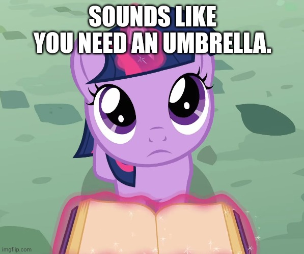 SOUNDS LIKE YOU NEED AN UMBRELLA. | made w/ Imgflip meme maker