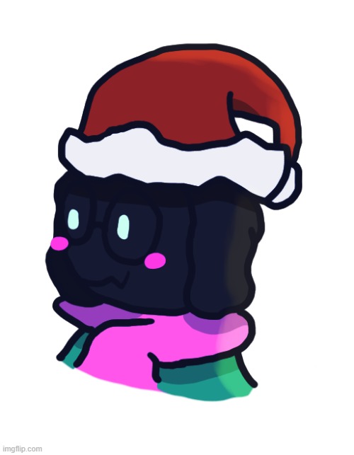 i drew christmas ralsei | image tagged in drawings | made w/ Imgflip meme maker