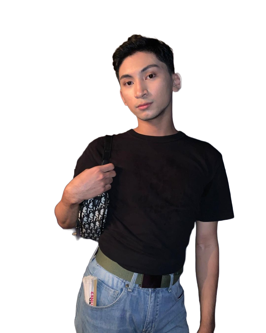 Filipino Heterophobe with a purse Blank Meme Template