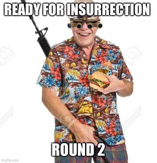 yeet burger | READY FOR INSURRECTION; ROUND 2 | image tagged in yeet burger | made w/ Imgflip meme maker