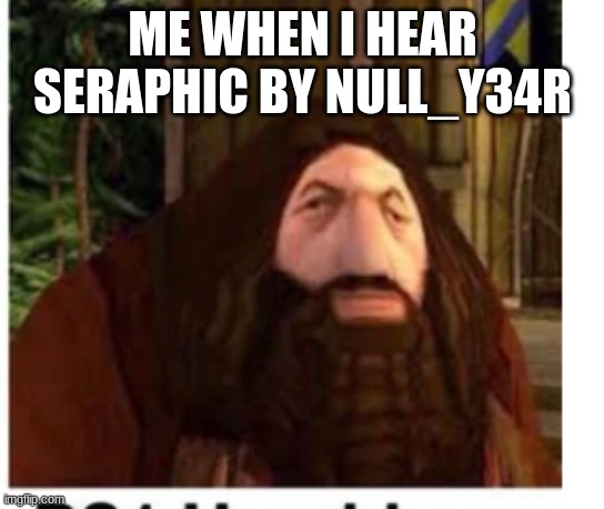 PS1 Hagrid | ME WHEN I HEAR SERAPHIC BY NULL_Y34R | image tagged in ps1 hagrid | made w/ Imgflip meme maker