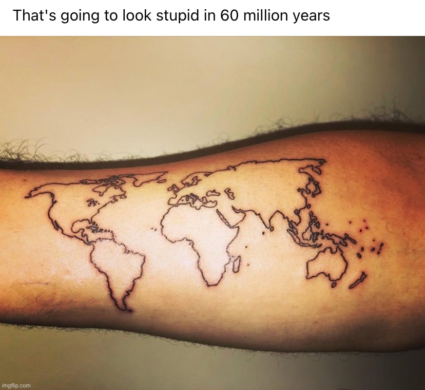 World tattoo | image tagged in world tattoo | made w/ Imgflip meme maker