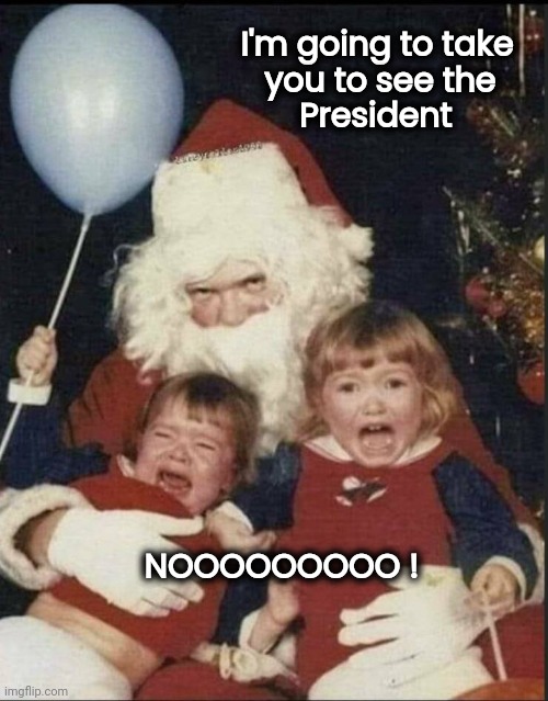 On the Naughty List | I'm going to take  
you to see the    
President; NOOOOOOOOO ! | image tagged in creepy uncle joe,white house,pedo haven,children scared of rabbit,presidential alert | made w/ Imgflip meme maker