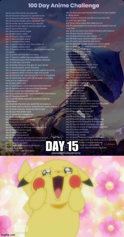 Yes, It's Overrated. Yes, I'm Aware Of The Announcement Regarding Ash and Pikachu | DAY 15 | image tagged in 100 day anime challenge,pikachu | made w/ Imgflip meme maker