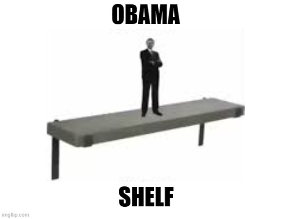 Obama Shelf | OBAMA; SHELF | image tagged in obama | made w/ Imgflip meme maker