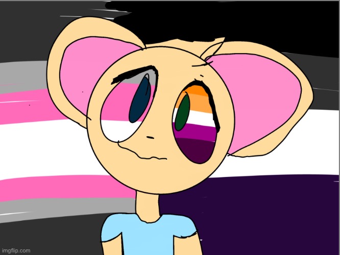 A new mouse Character for the Kool Krew- a Demi girl, asexual lesmantic! (Is that right?) | image tagged in lol | made w/ Imgflip meme maker