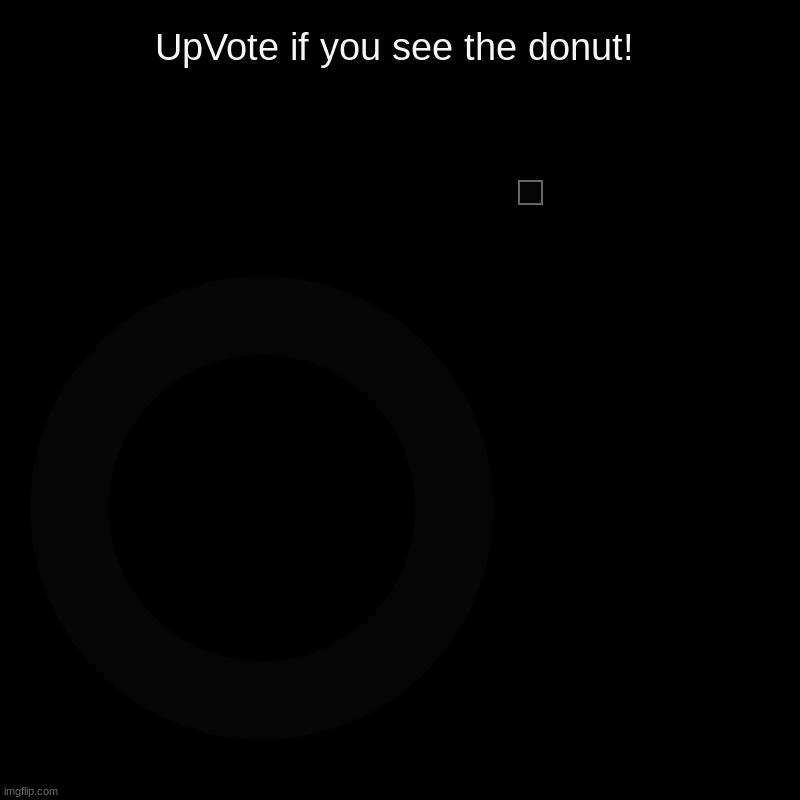 UpVote if you see the donut! | | image tagged in charts,donut charts | made w/ Imgflip chart maker