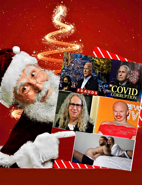 High Quality Santa's liberal naughty list Blank Meme Template
