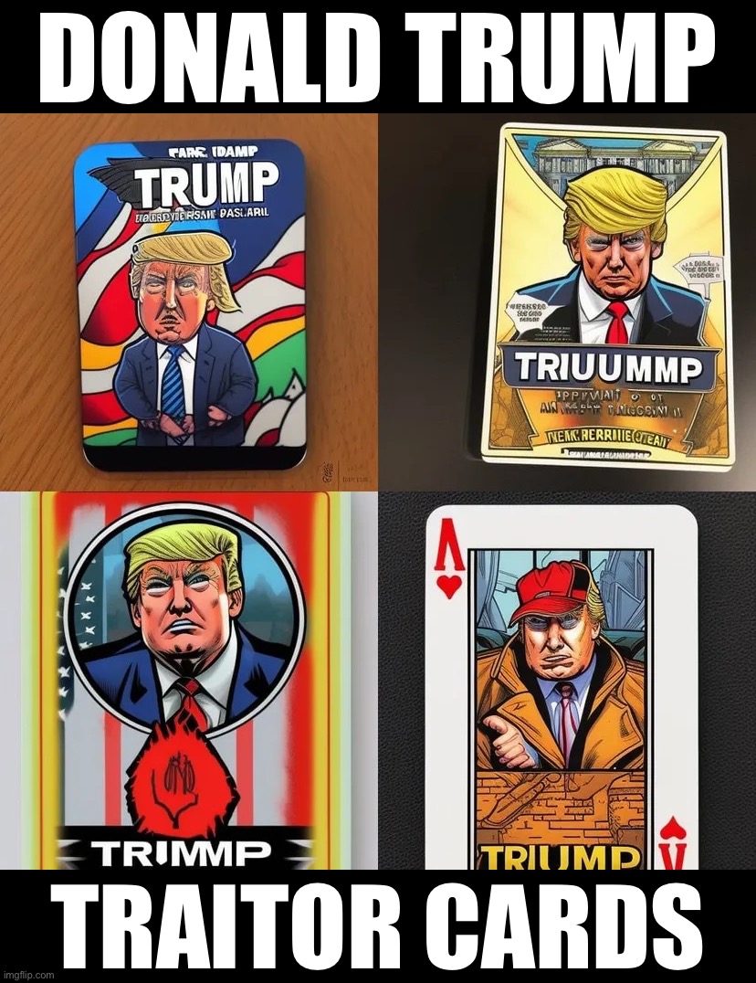 Donald Trump traitor card | DONALD TRUMP; TRAITOR CARDS | image tagged in donald trump traitor card | made w/ Imgflip meme maker