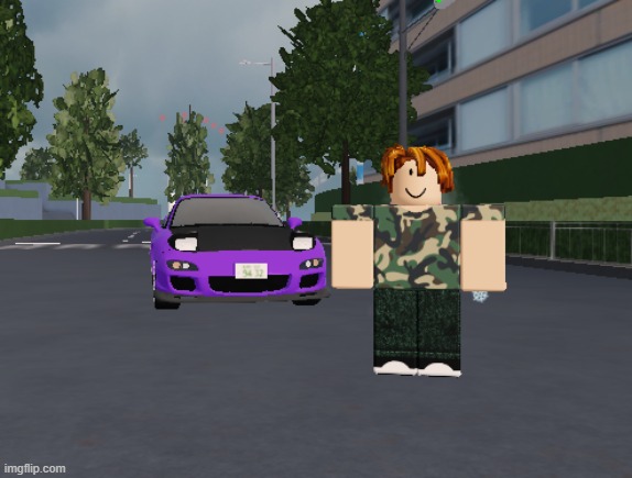 Mazda RX-7 moment | image tagged in mazda rx-7,midnight racing tokyo,roblox | made w/ Imgflip meme maker