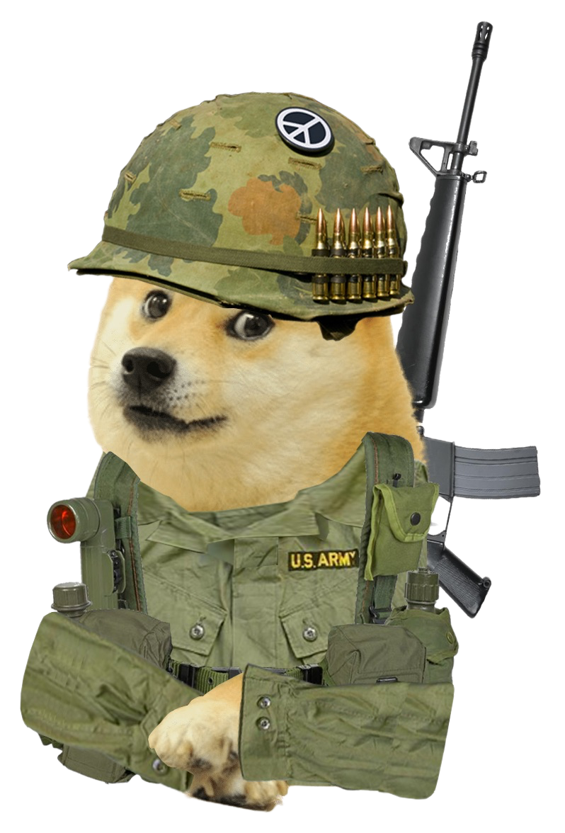 High Quality Vietnam war doge Blank Meme Template
