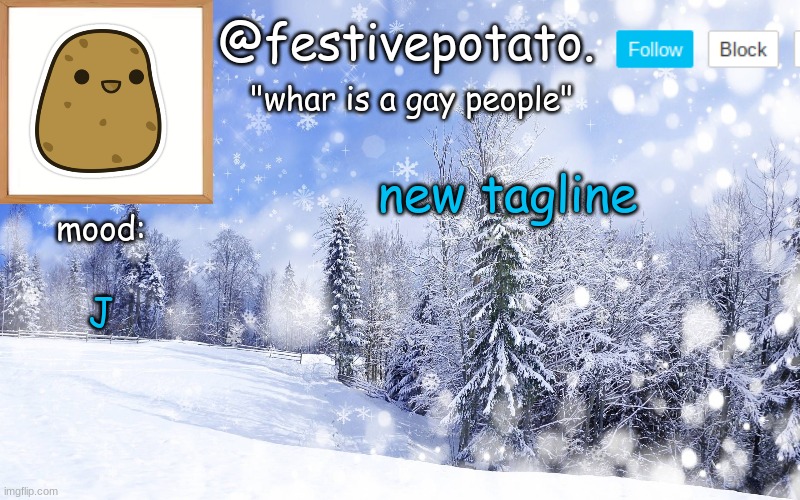 winter temp | new tagline; J | image tagged in winter temp | made w/ Imgflip meme maker