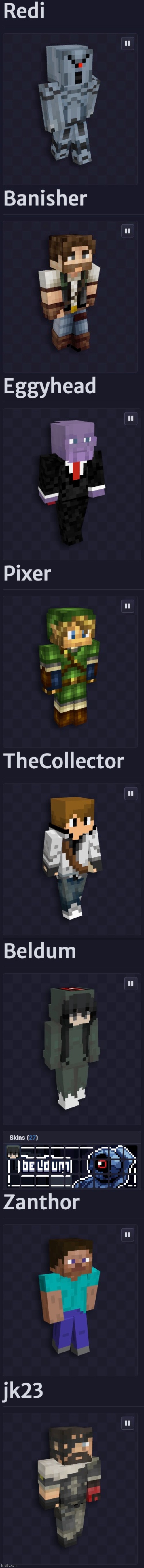 i found a few imgflip-bossfights characters on namemc and also possibly jk23's minecraft account too lol | made w/ Imgflip meme maker