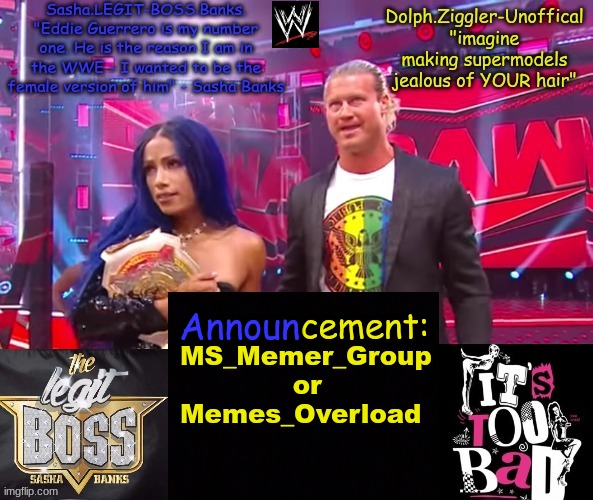 random questions | MS_Memer_Group
             or 
Memes_Overload | image tagged in dolph ziggler sasha banks duo announcement temp | made w/ Imgflip meme maker