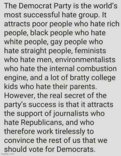 Party of Hate | image tagged in party of hate | made w/ Imgflip meme maker