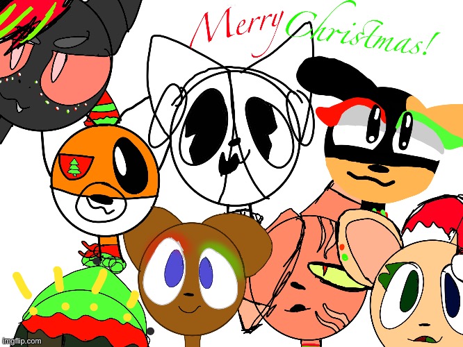 Merry Christmas from everyone! (This took a while) | image tagged in lol | made w/ Imgflip meme maker