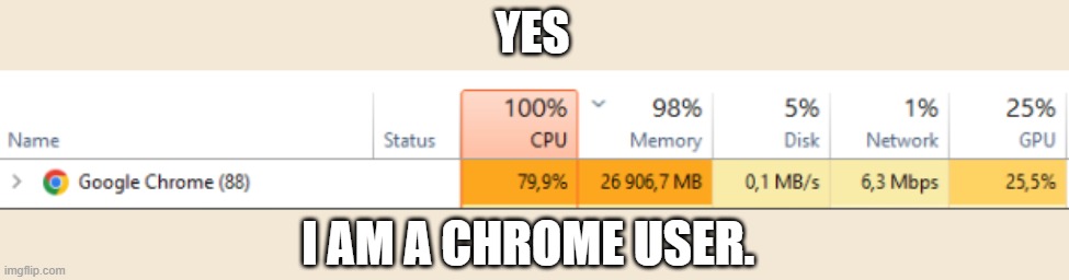 help | YES; I AM A CHROME USER. | image tagged in google chrome | made w/ Imgflip meme maker