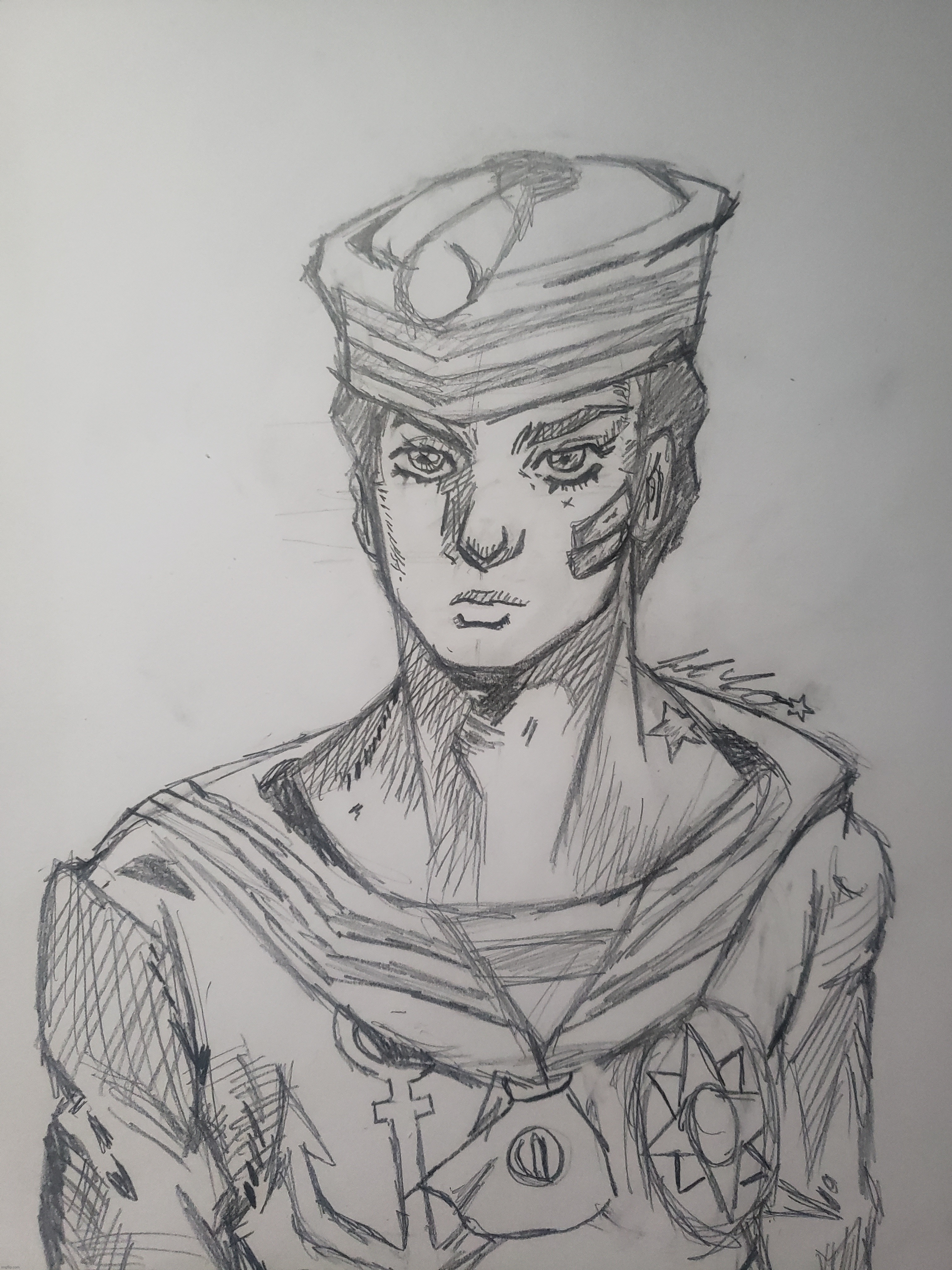 Josuke Higashikata (Part 8) (Sketch) | made w/ Imgflip meme maker