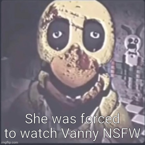 Funny bird | She was forced to watch Vanny NSFW | image tagged in funny bird | made w/ Imgflip meme maker