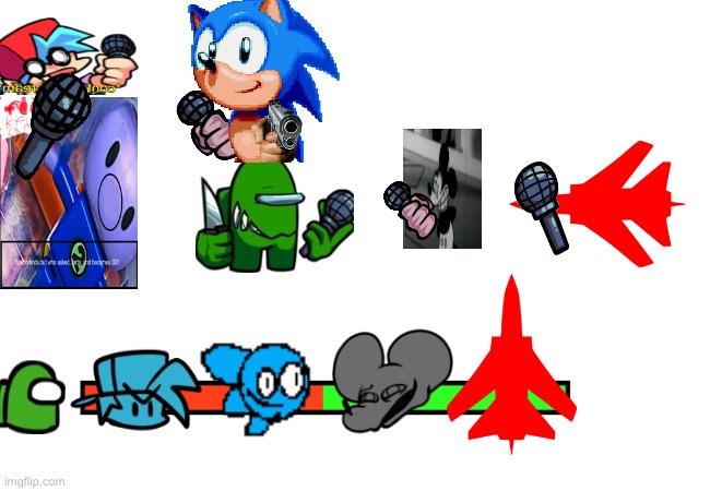 I spent like 2 hours on this | image tagged in fnf,cool,sonic,robot 64,epic,sussy imposter | made w/ Imgflip meme maker