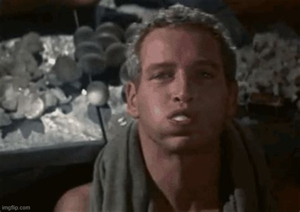 Cool hand Luke eating eggs | image tagged in cool hand luke eating eggs | made w/ Imgflip meme maker