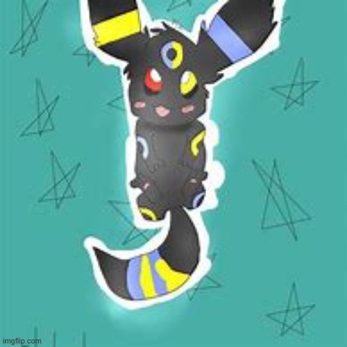 Lunar the half-shiny Umbreon | made w/ Imgflip meme maker