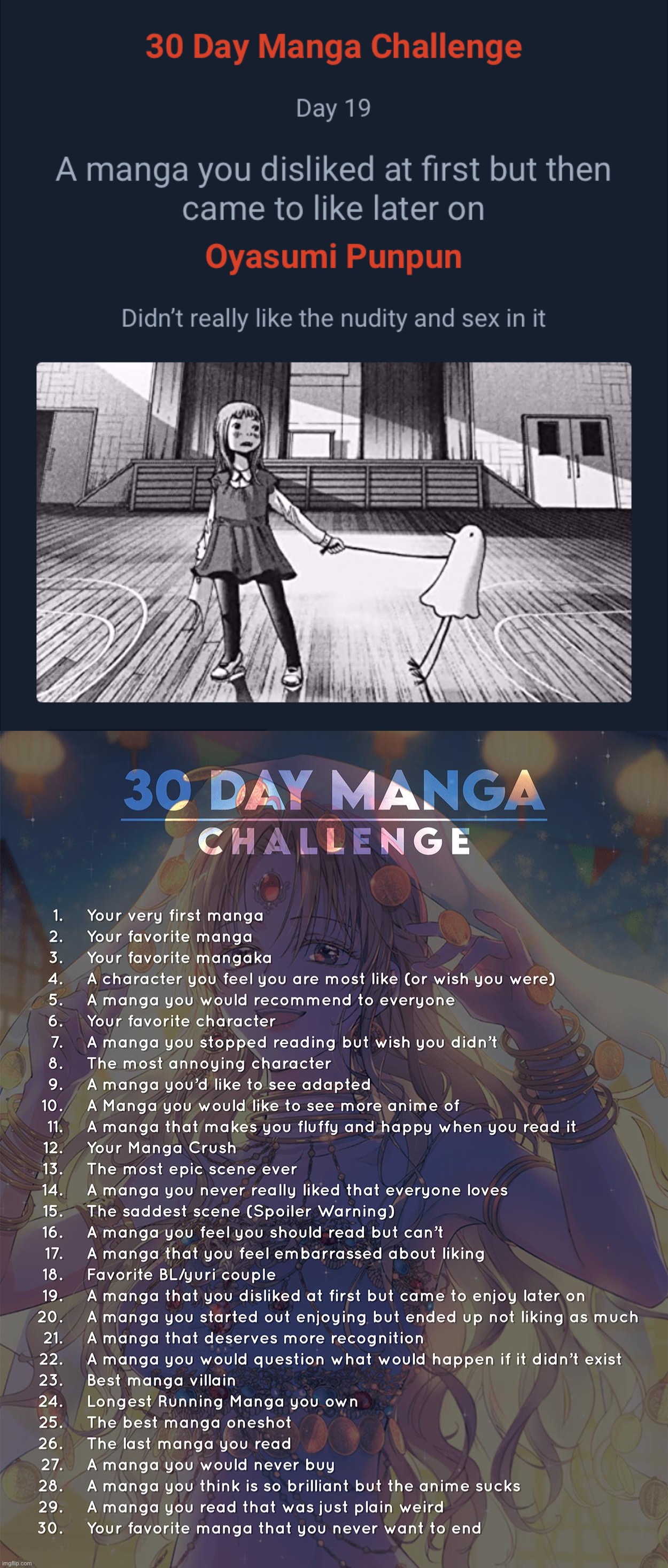 image tagged in 30 day manga challenge | made w/ Imgflip meme maker