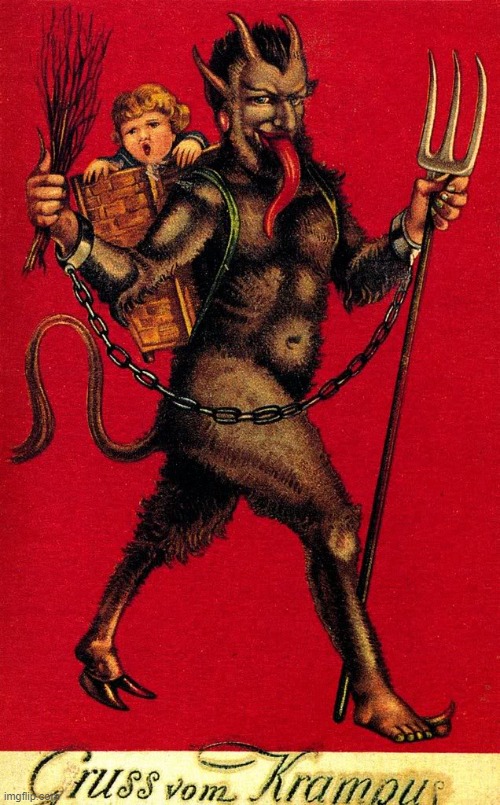 Merry Xmas from Krampus | image tagged in merry xmas from krampus | made w/ Imgflip meme maker