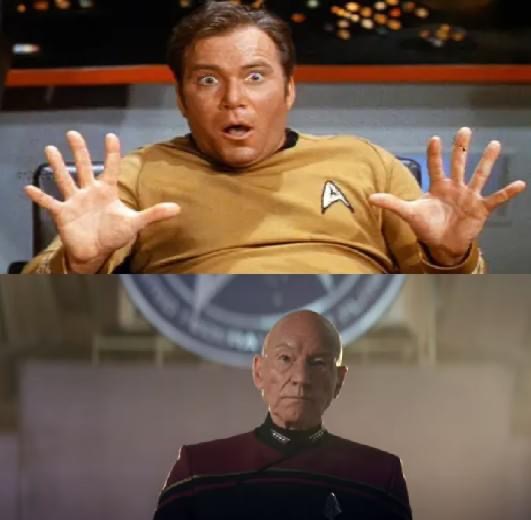 Kirk and Picard Blank Meme Template