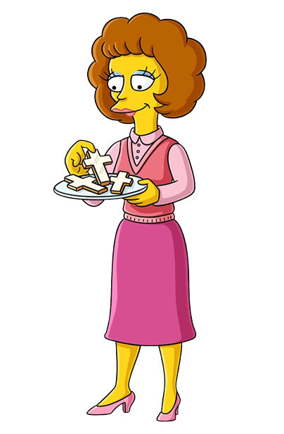 High Quality Maude Flanders Crackers Plate Transparent Background Blank Meme Template
