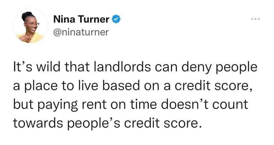 Rent and credit scores Blank Meme Template