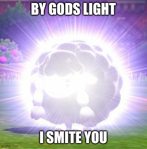 WOOLOO | BY GODS LIGHT; I SMITE YOU | image tagged in wooloo | made w/ Imgflip meme maker