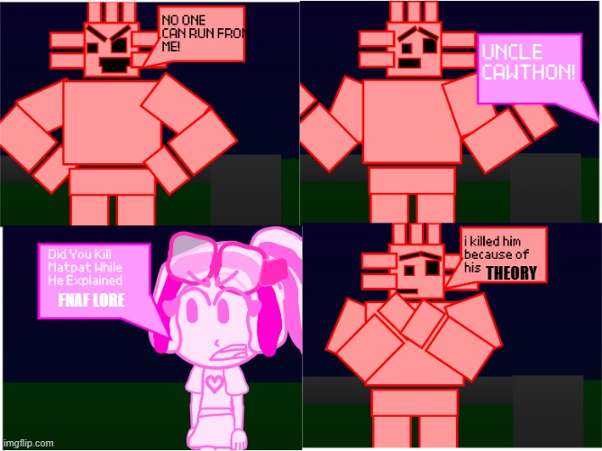 Uncle Cawthon Wait WHAT?!?!? | THEORY; FNAF LORE | image tagged in fnaf,animdude | made w/ Imgflip meme maker